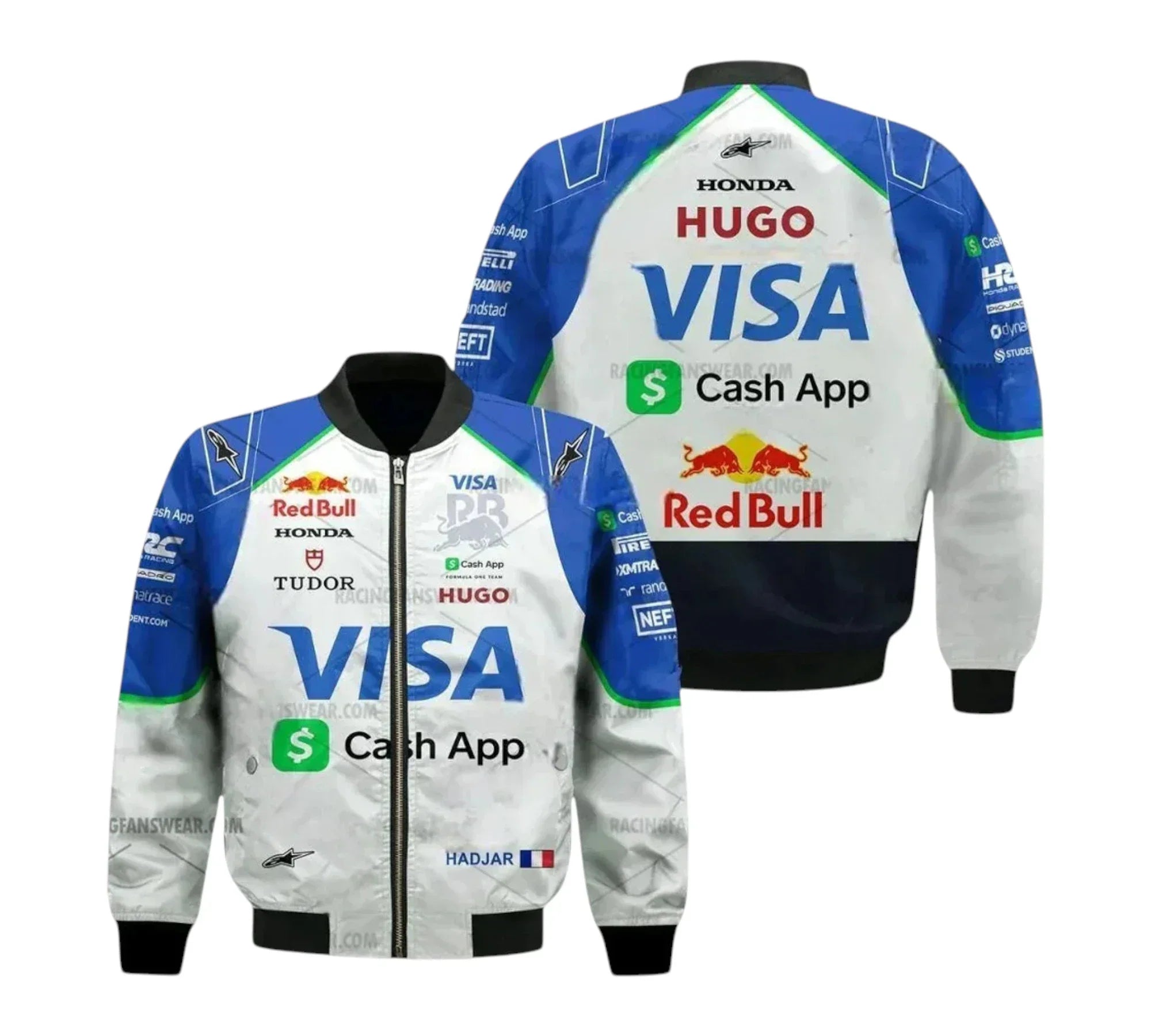 2025 Isack Hadjar Visa Cash App RB F1 Racing Vintage Jacket/ Speed