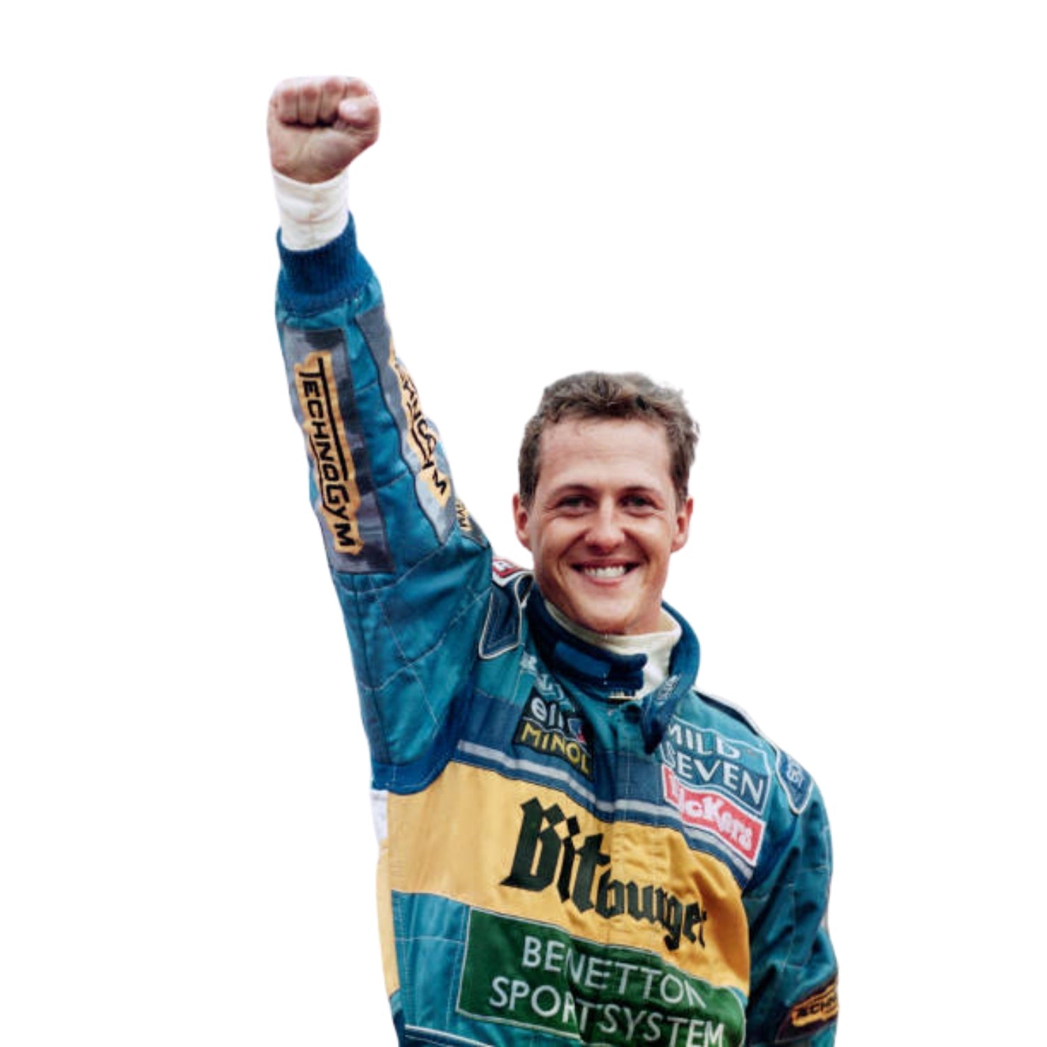 1995 Michael Schumacher Bitburger Benetton F1 Racing Suit