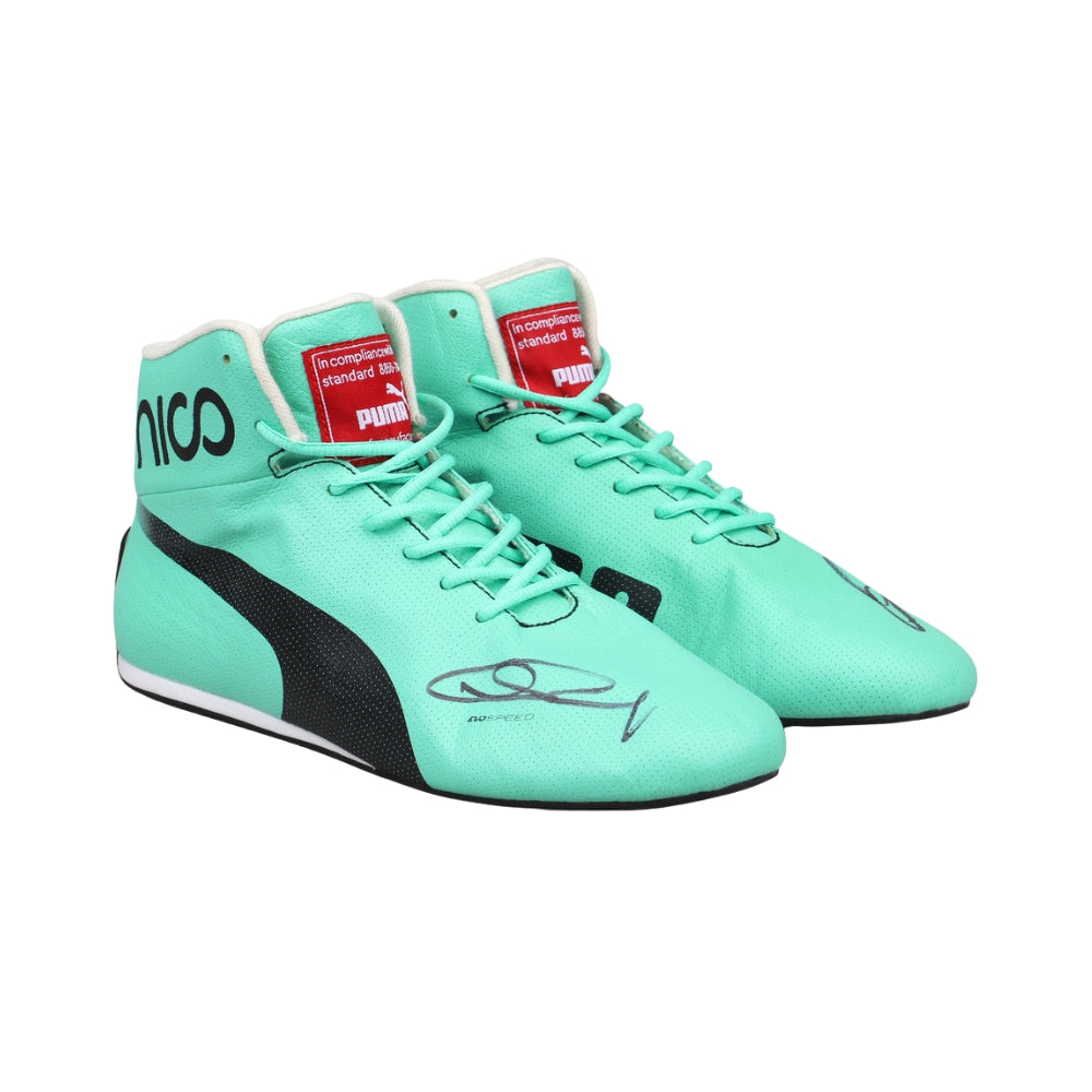 2017  Nico Rosberg Signed  Racing Shoes