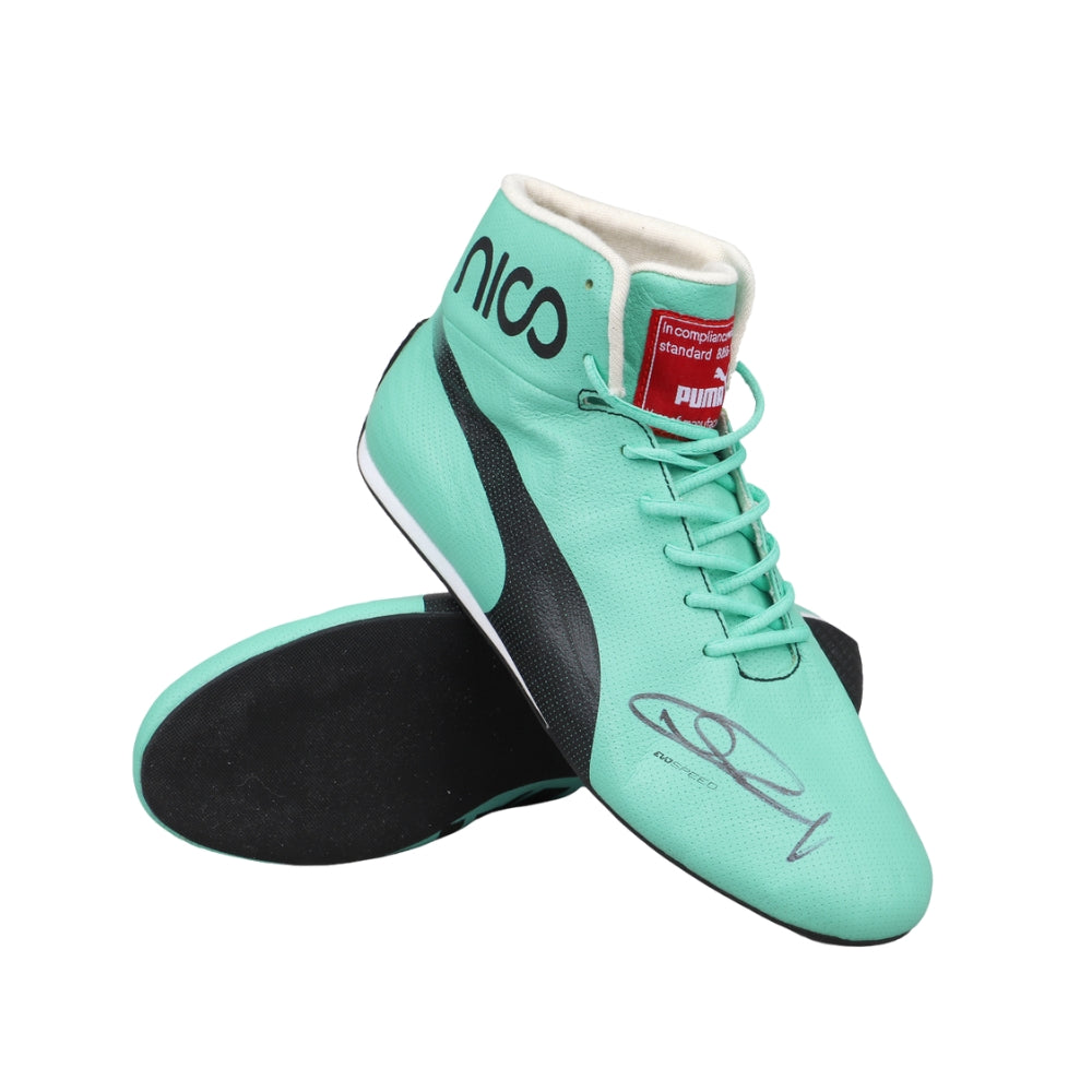 2017  Nico Rosberg Signed  Racing Shoes