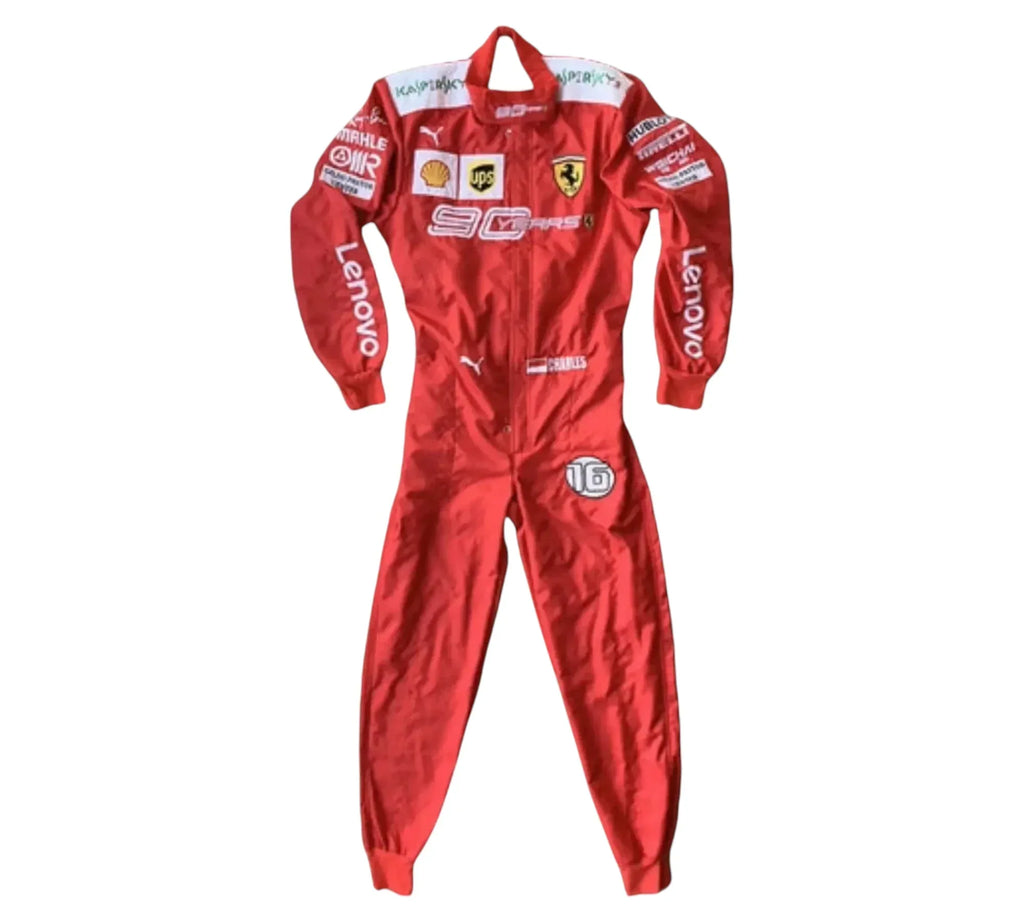 2019 Charles Leclerc Scuderia Ferrari 90 Years F1 Team Embroidery Race Suit