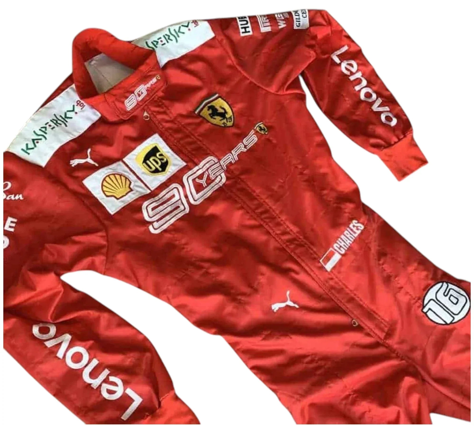 2019 Charles Leclerc Scuderia Ferrari 90 Years F1 Team Embroidery Race Suit