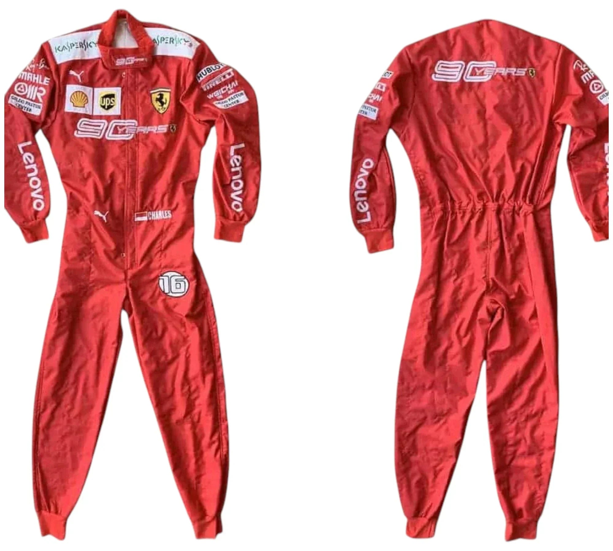 2019 Charles Leclerc Scuderia Ferrari 90 Years F1 Team Embroidery Race Suit