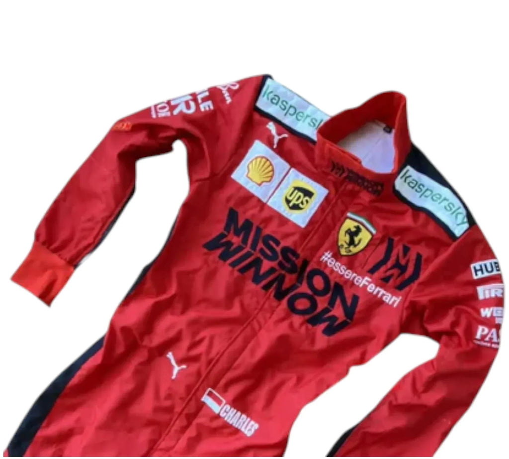 2020 Charles Leclerc  F1 Ferrari 1000 GP Embroidery F1 Race Suit