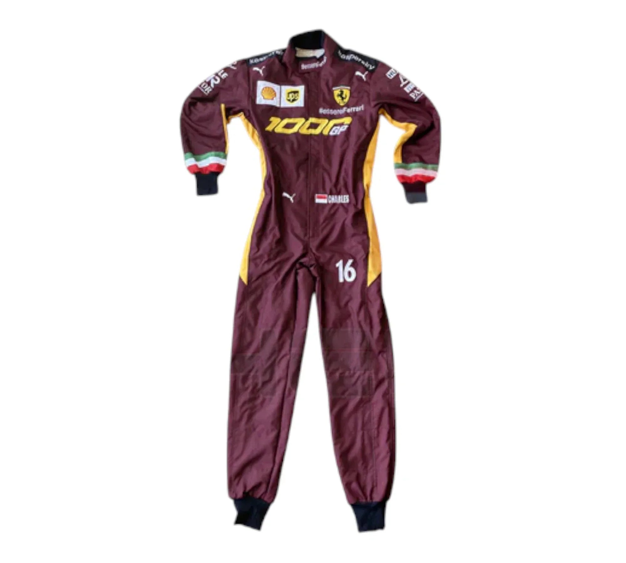 2020 Charles Leclerc Team Ferrari 1000 GP F1 Embroidery Race Suit
