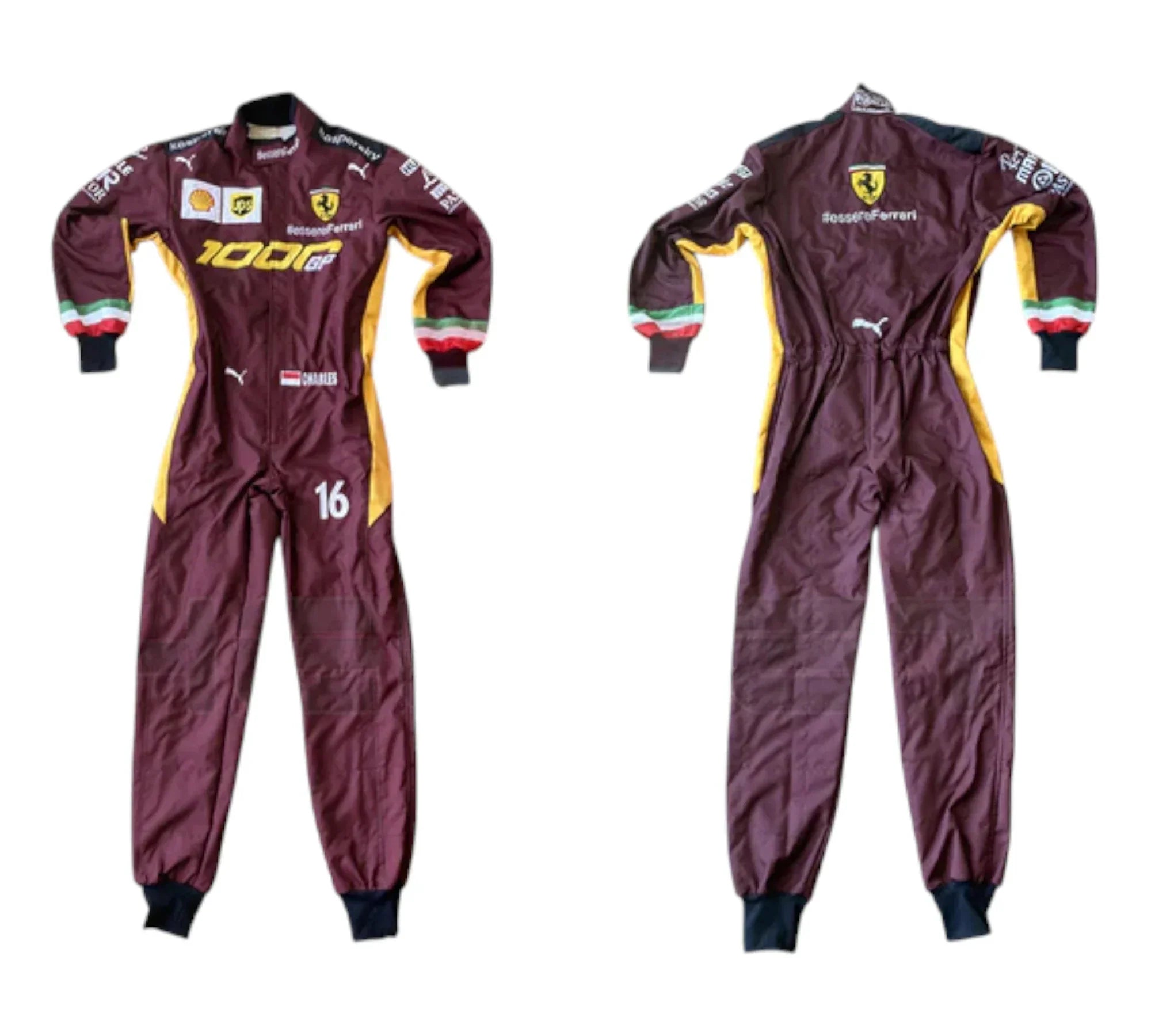 2020 Charles Leclerc Team Ferrari 1000 GP F1 Embroidery Race Suit