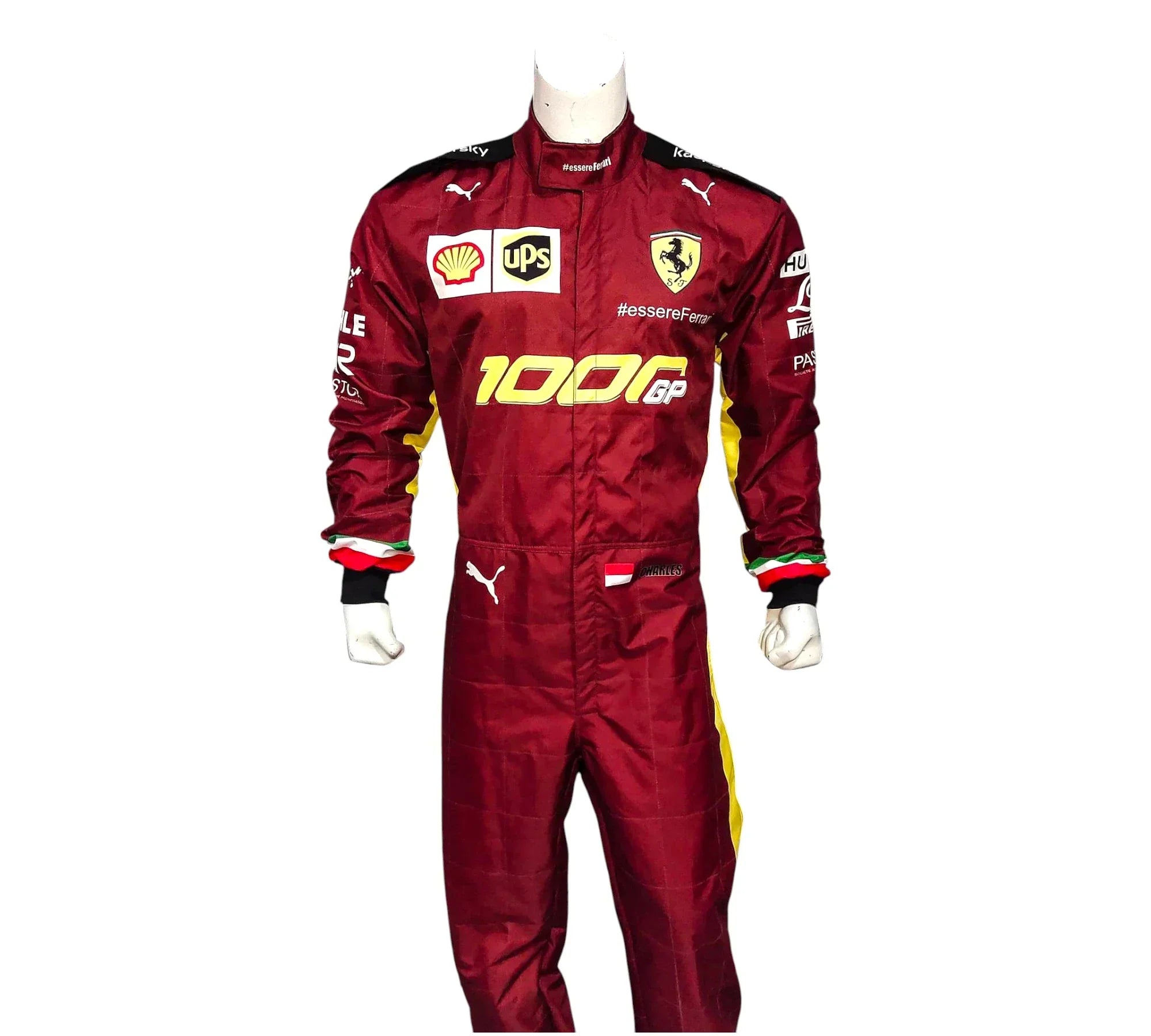 2020 Charles Leclerc Team Ferrari 1000 GP F1 Racing Suit