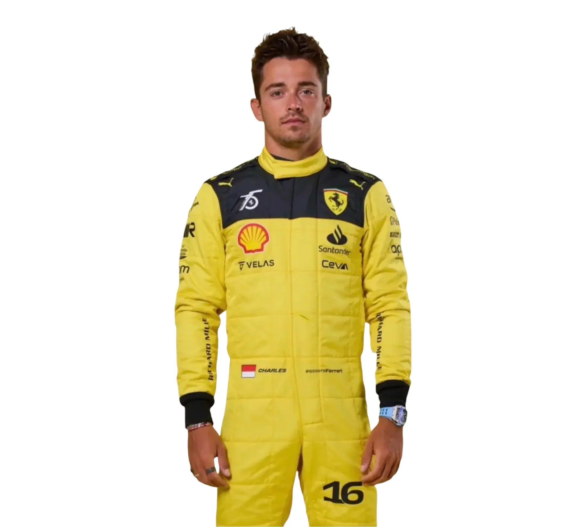 2022 Charles Leclerc Ferrari's 75th Anniversary F1 Race Suit