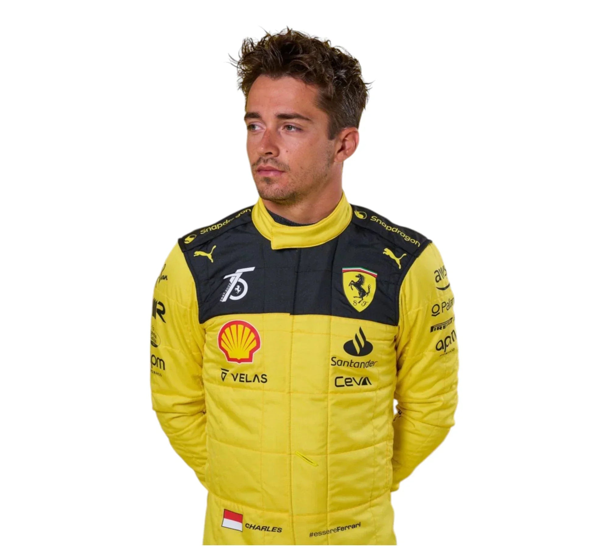 2022 Charles Leclerc Ferrari's 75th Anniversary F1 Race Suit