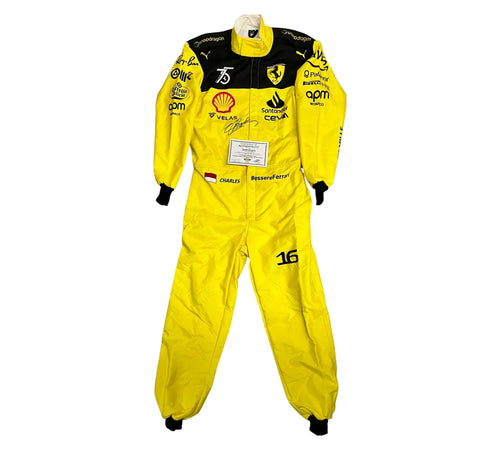 2022 Charles Leclerc MONZA GP Team Ferrari F1 Embroidered Racing Suit