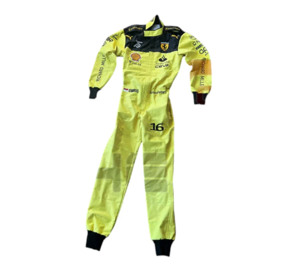 2022 Charles Leclerc MONZA GP Team Ferrari F1 Embroidered Racing Suit