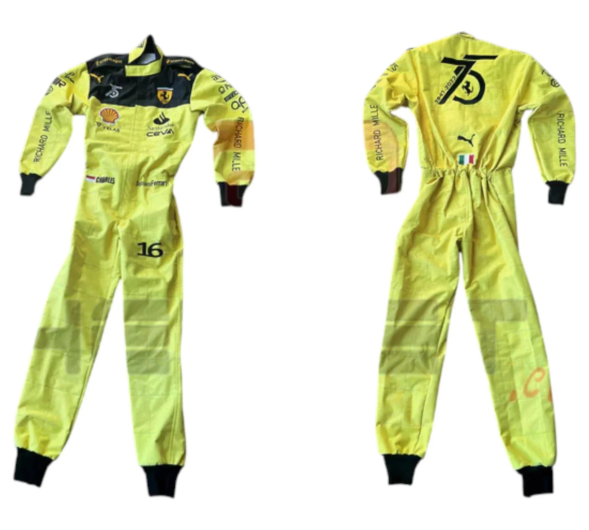 2022 Charles Leclerc MONZA GP Team Ferrari F1 Embroidered Racing Suit