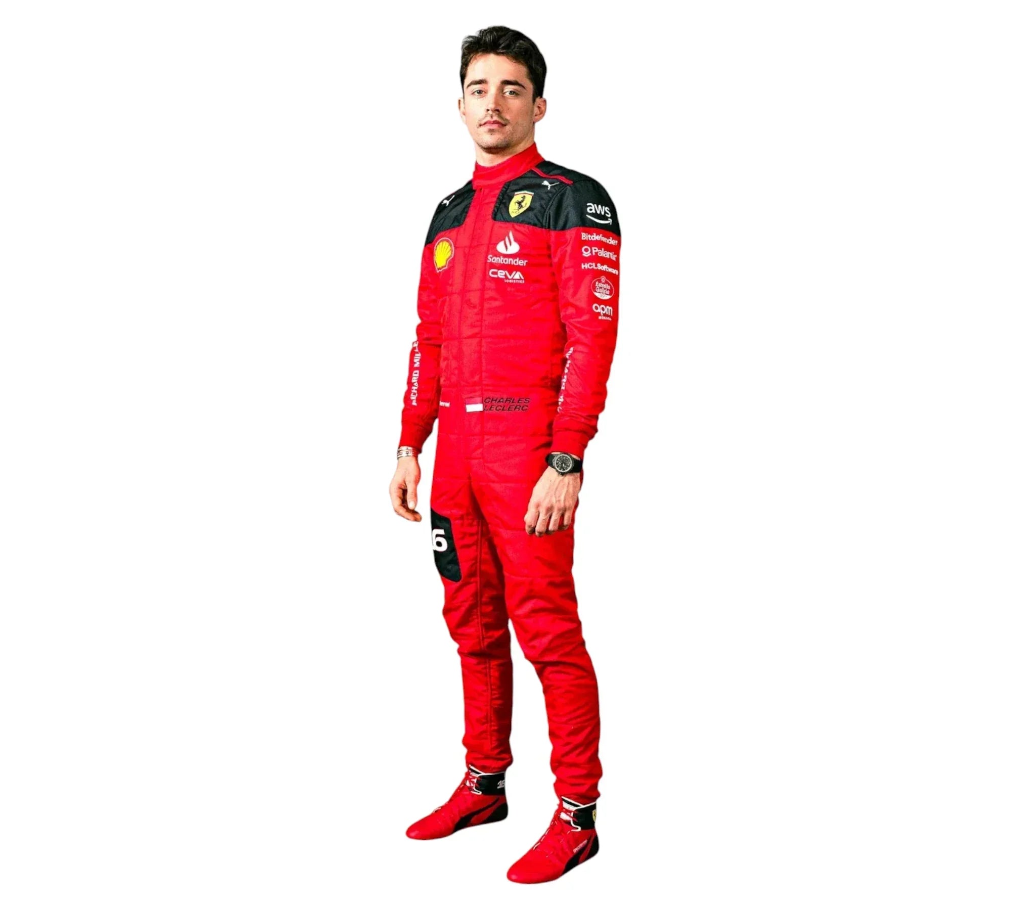 2023 New Charles Leclerc Team Ferrari F1 Race Suit