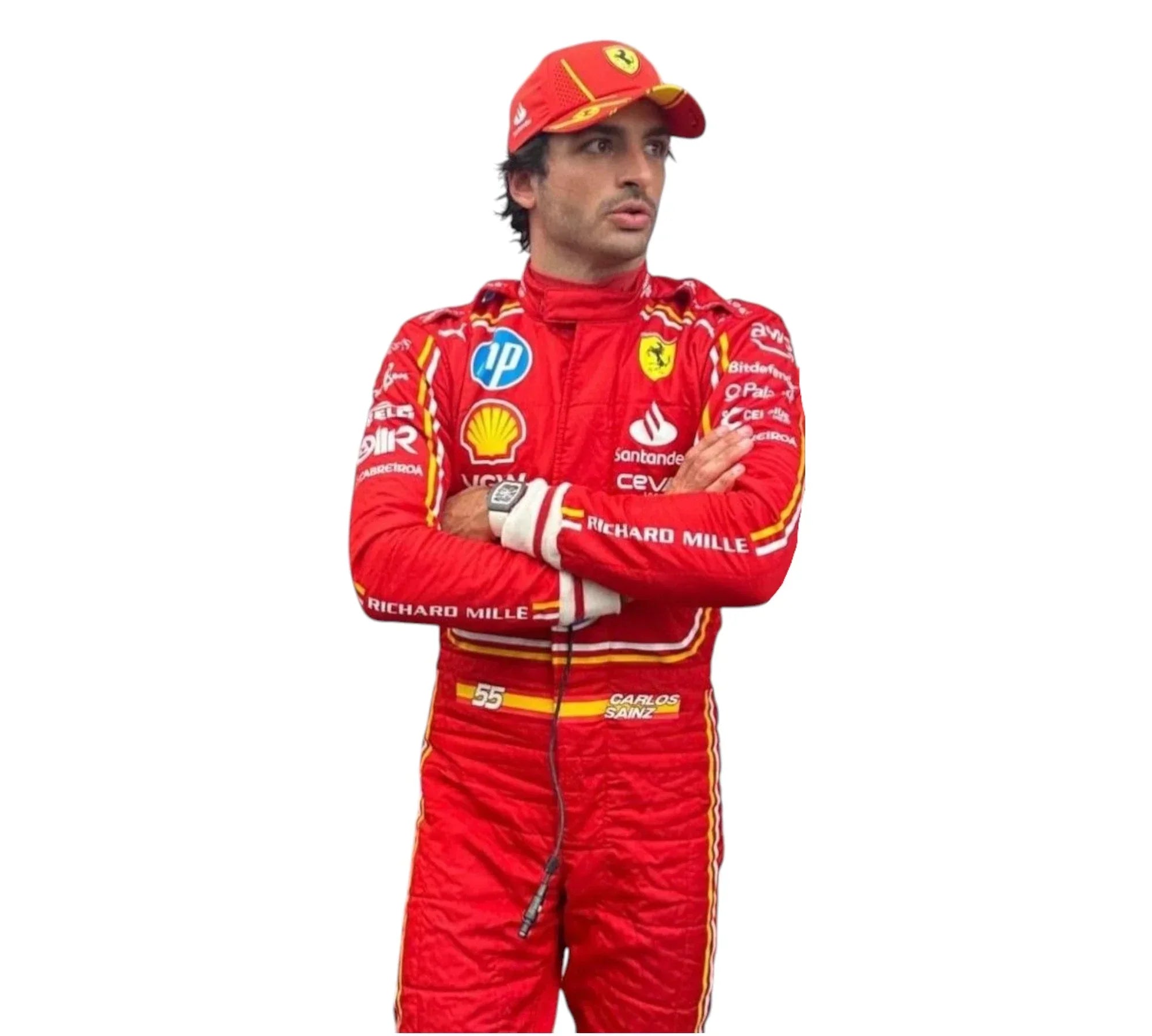 2024 Carlos Sainz Monaco GP Scuderia Ferrari HP F1 Race Suit