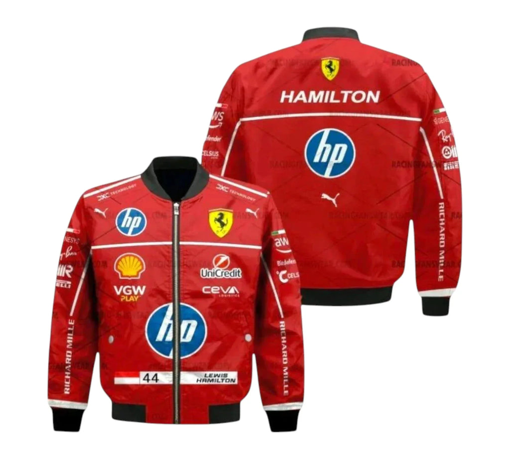2025 Lewis Hamilton Ferrari Vintage Racing Jacket