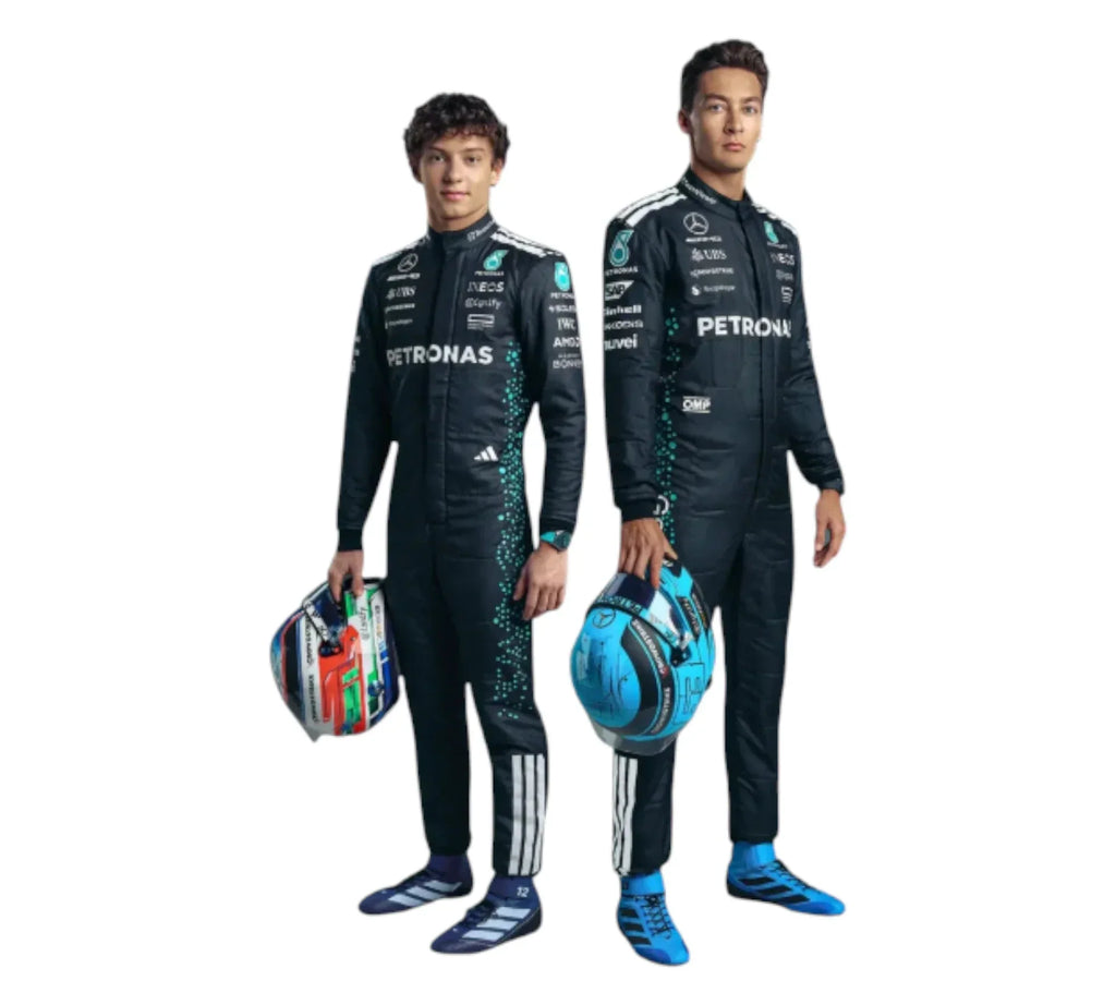 2025 New George Russell & Andrea Kimi Antonelli Team Mercedes AMG F1 Racing Suit