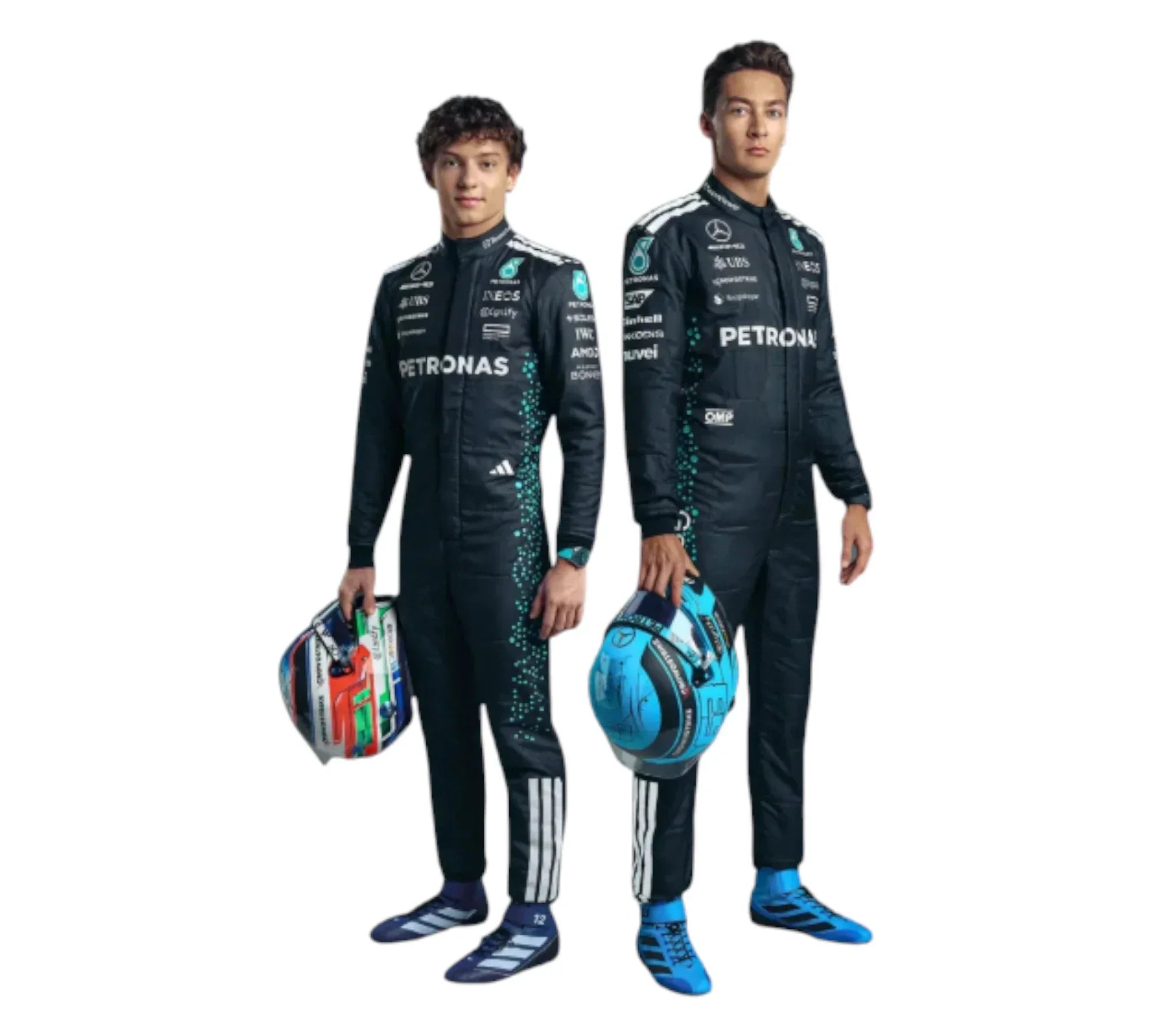 2025 New George Russell & Andrea Kimi Antonelli Team Mercedes AMG F1 Racing Suit