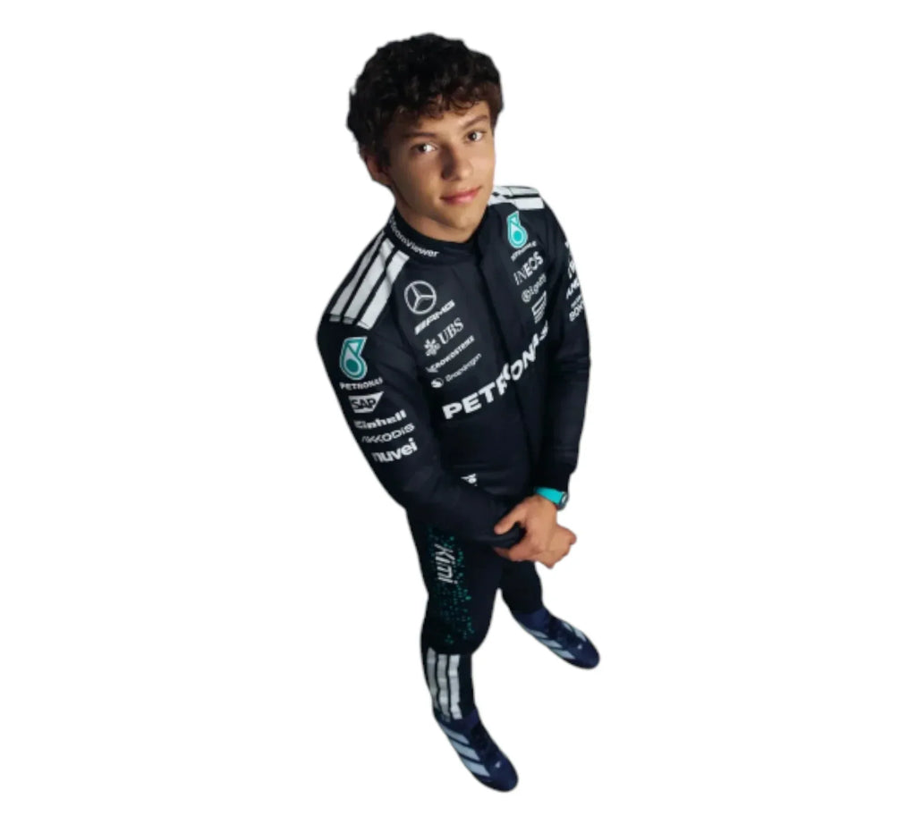 2025 New George Russell & Andrea Kimi Antonelli Team Mercedes AMG F1 Racing Suit