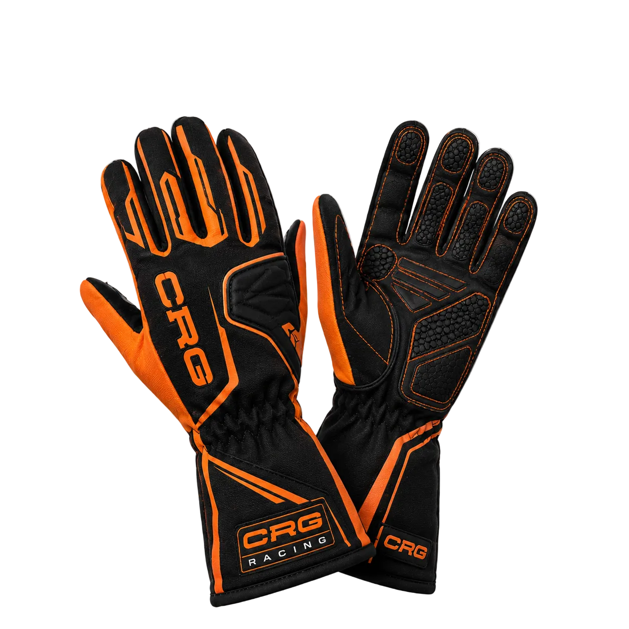 CRG Black Orange Racing Gloves