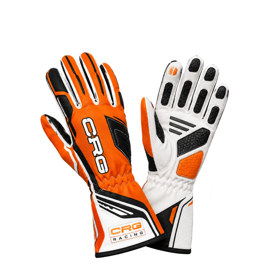 CRG Orange White Racing Gloves