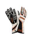 CRG Racing Gloves White Black Orange