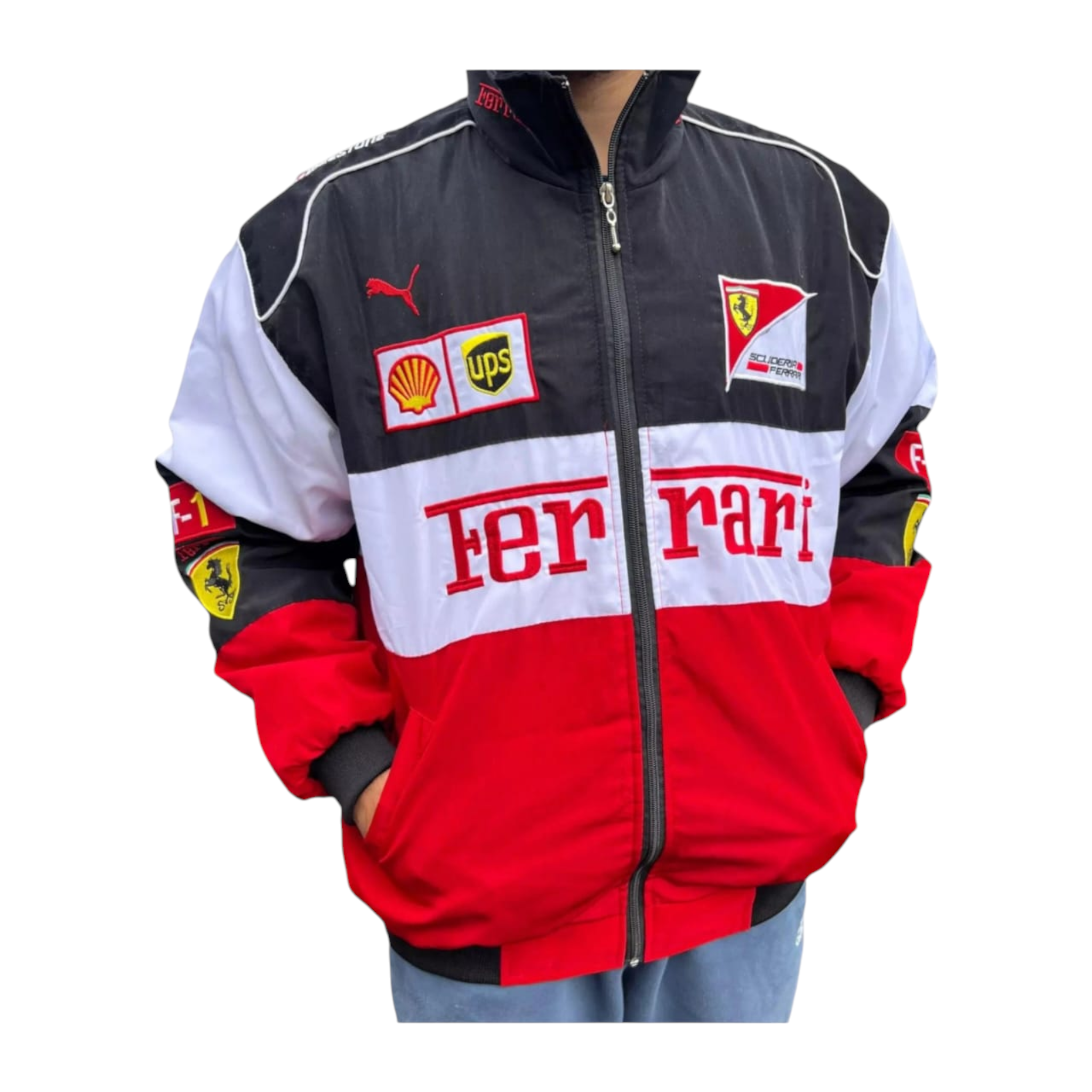 F1 Ferrari Racing Bomber Jacket