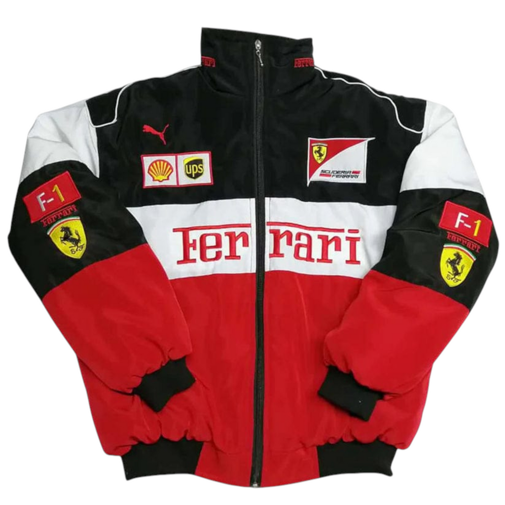 F1 Jacket Racing FERRARI Vintage Red Black