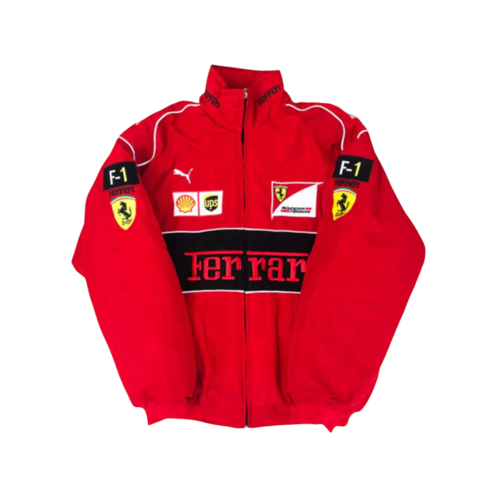 F1 Vintage Ferrari Embroidry  Jacket Red