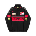 Ferrari F1 Vintage black Embroidry Jacket
