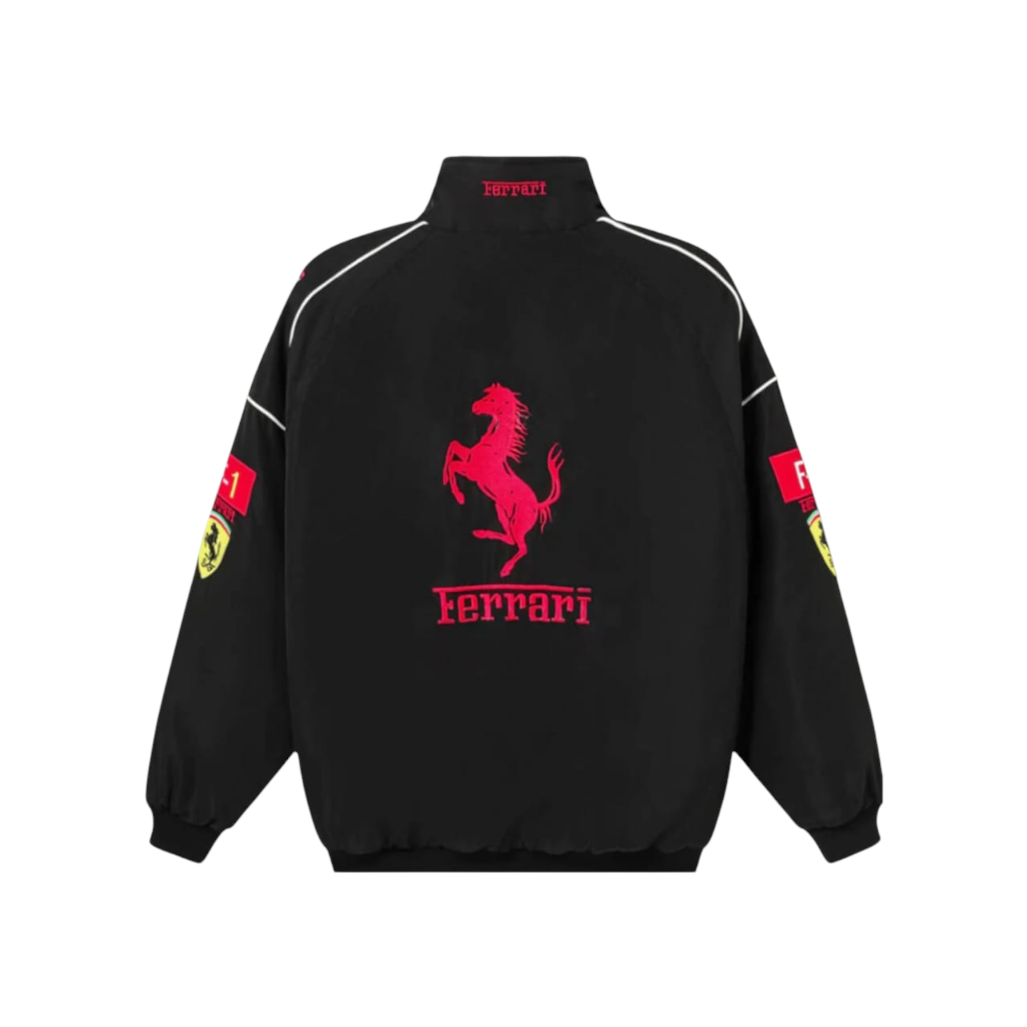 Ferrari F1 Vintage black Embroidry Jacket