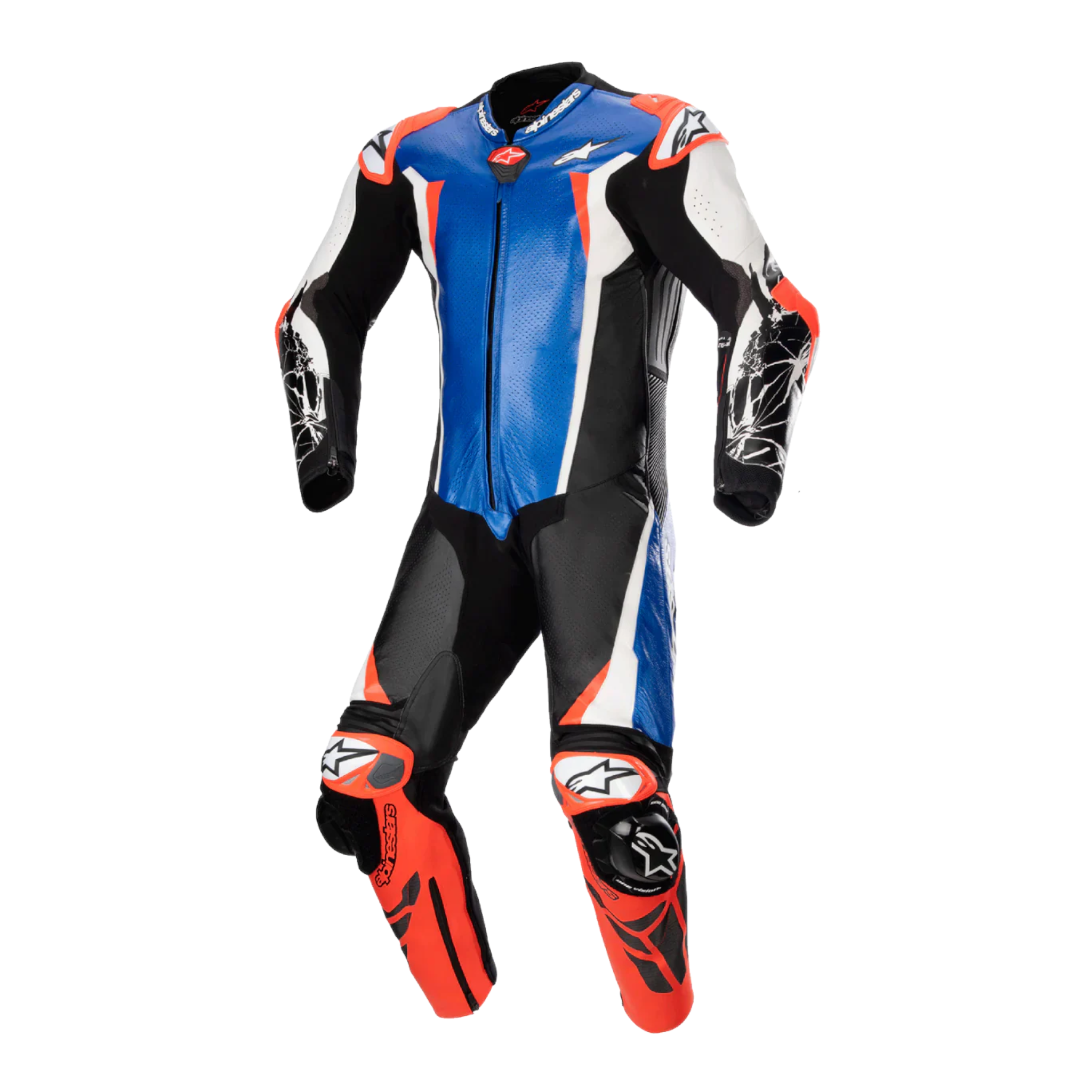 Racing Absolute V2 Leather Suit - 1PC Blue - Black
