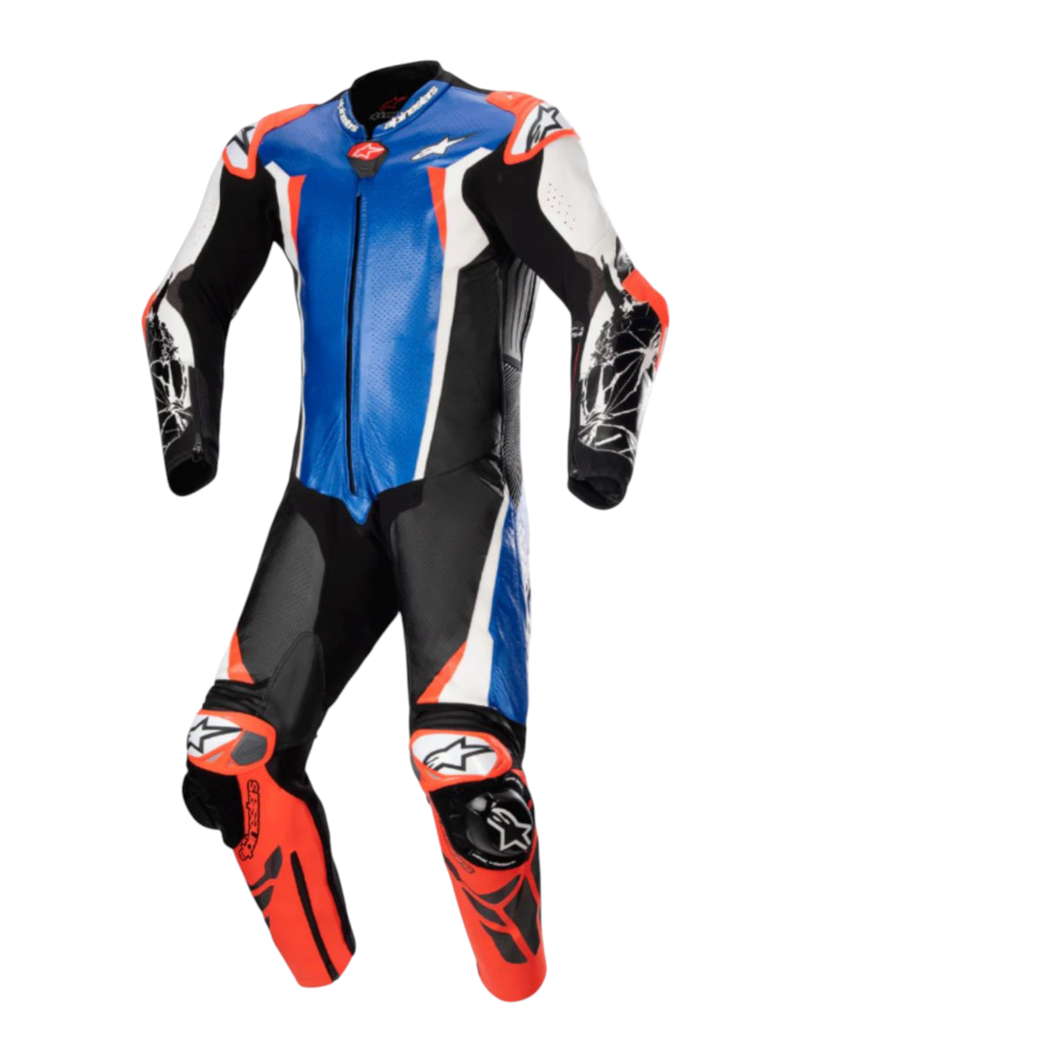 Racing Absolute V2 Leather Suit - 1PC Blue - Black