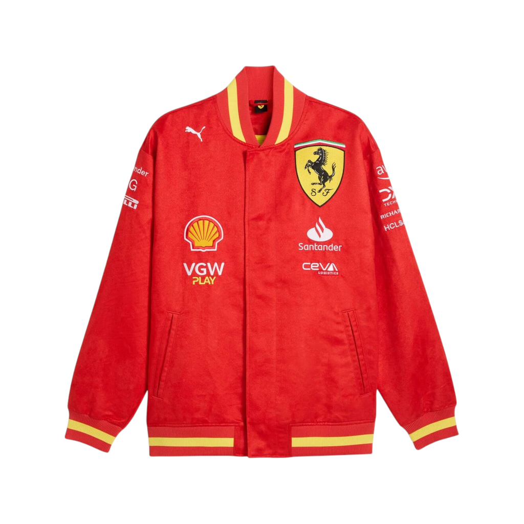 Scuderia Ferrari F1 2024 Team Varsity Printed  Jacket