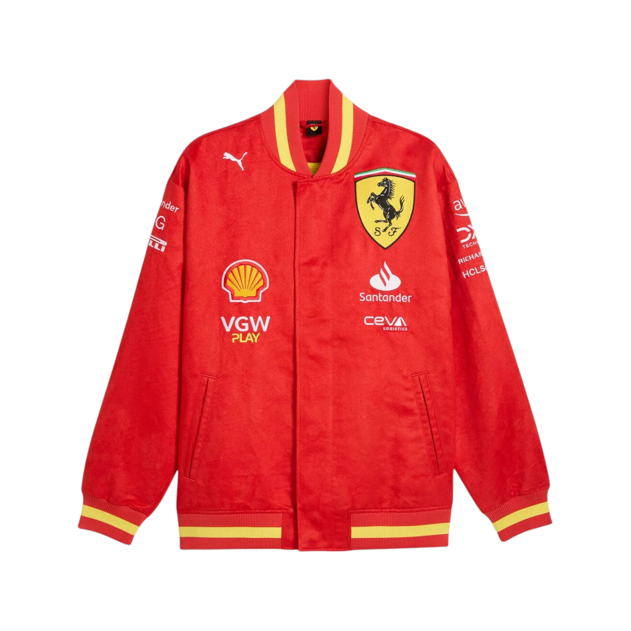 Scuderia Ferrari F1 2024 Team Varsity Printed  Jacket