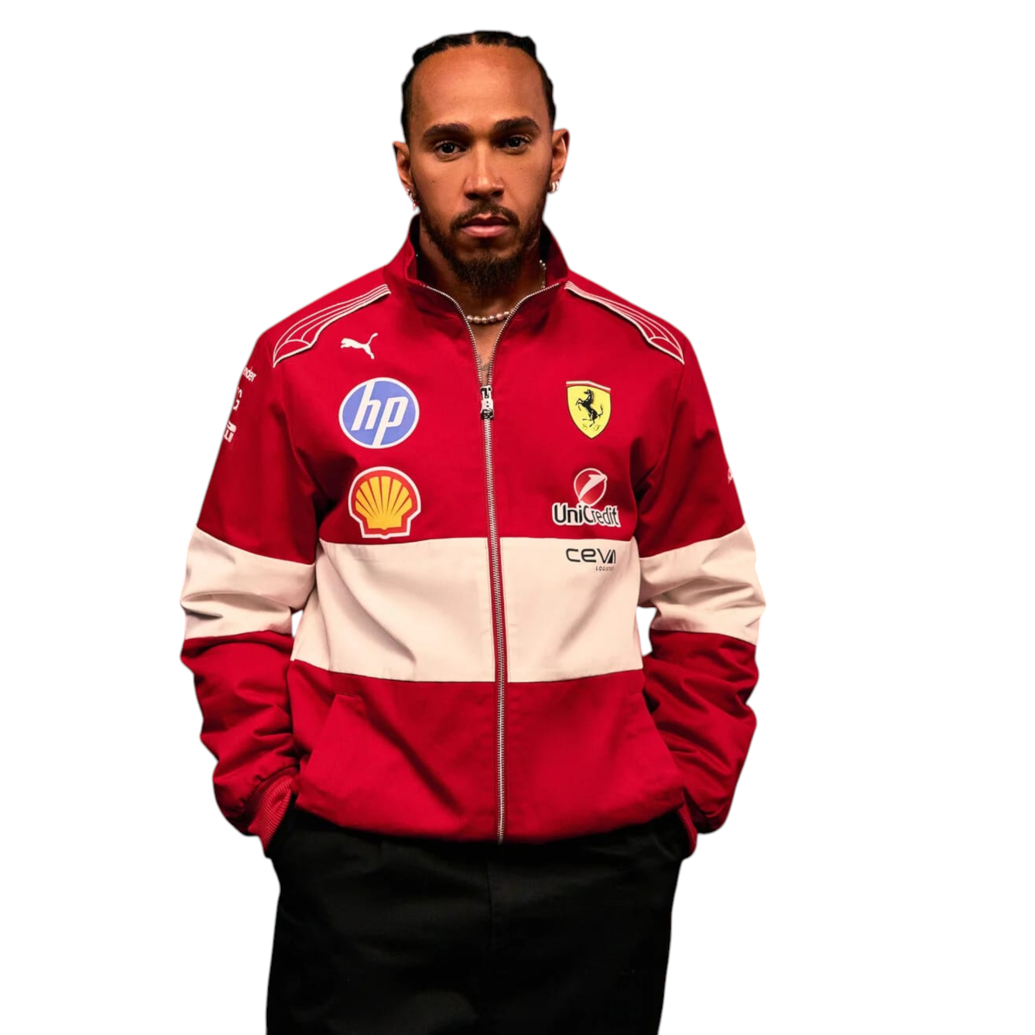 Scuderia Ferrari F1 PUMA 2025 Team Vintage Embroidry Jacket