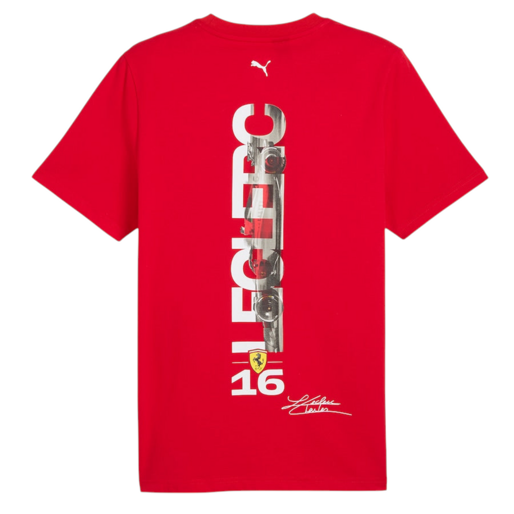 Scuderia Ferrari Puma Charles Leclerc Driver T-Shirt – Red