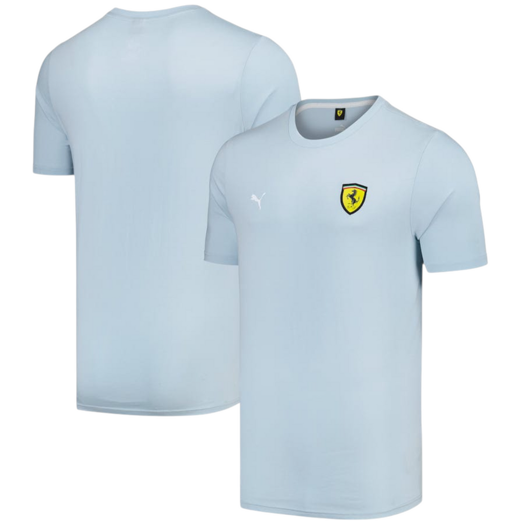 Scuderia Ferrari Race Coloured Shield T-Shirt by Puma – Blue