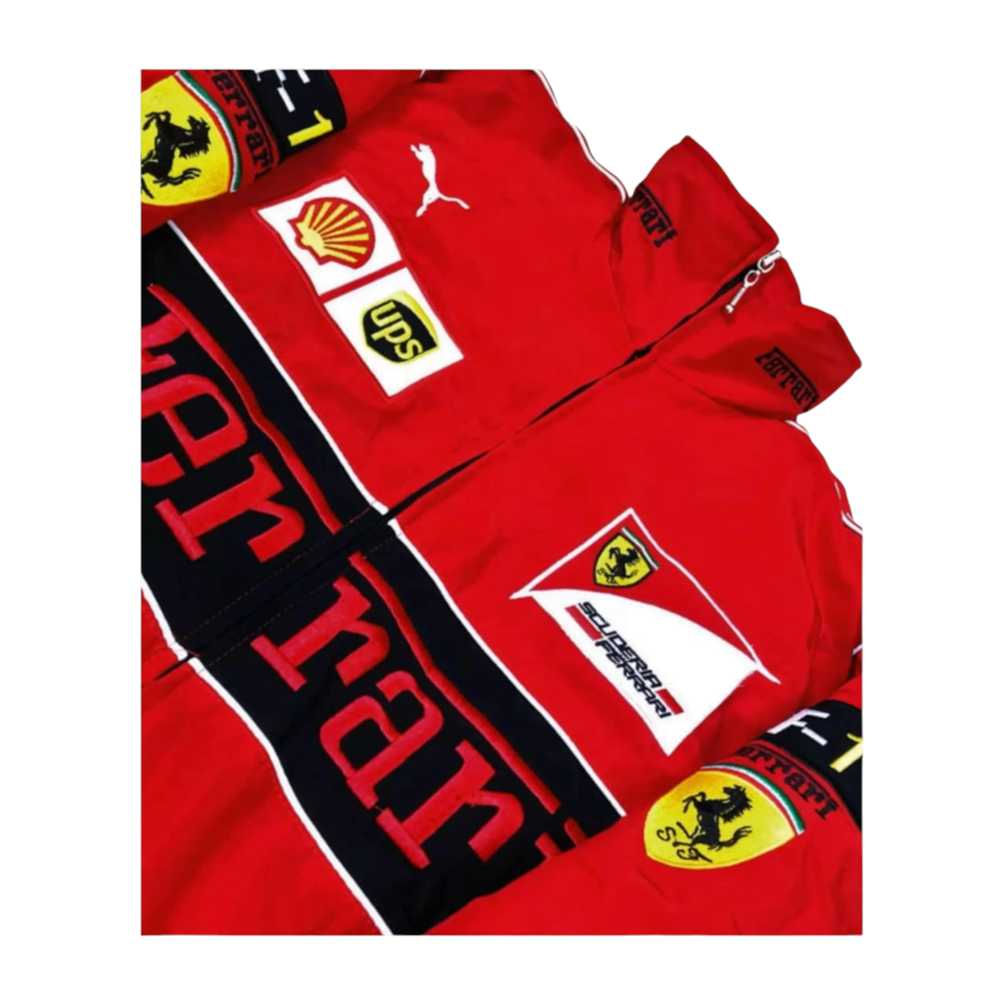 Vintage Ferrari Racing Stylish Winter F1 Embroidry Jacket
